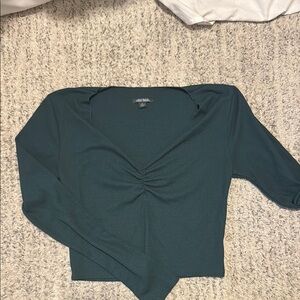 Women's Green Long Sleeve Top